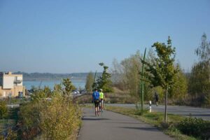 Leipziger Seen Inlineskater am Störmthaler See