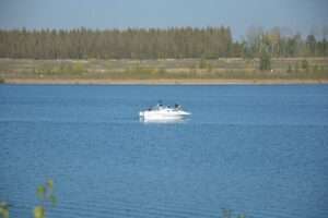 Leipziger Seen Zwenkauer See Motorbootfahrt